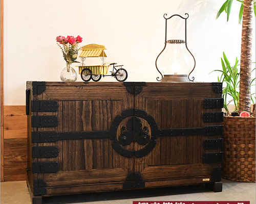 15)桐箪笥　アンティーク　チェスト　テレビ台　和箪笥　着物 f76b4b8ff7aa472bdcbf435cdd915a