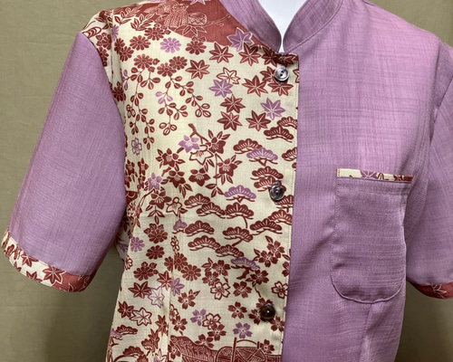 紅型　マオカラー　かりゆしウェア　沖縄 5c82033c974f6d2f55f278b52f57ce