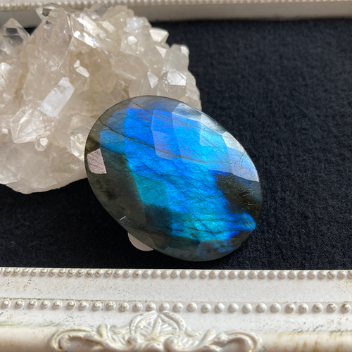 高品質　ラブラドライト　多面カット　ルース 多面カット入り ラブラドライト 天然石ルース B 天然石 マスカレード