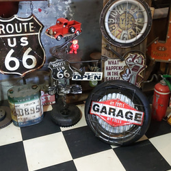 GARAGEサインボード "A"  ガレージ看板  BASE雑貨  アメリカンガレージ  #アメリカンヴィンテージ 2枚目の画像