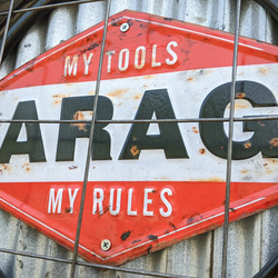 GARAGEサインボード "A"  ガレージ看板  BASE雑貨  アメリカンガレージ  #アメリカンヴィンテージ 9枚目の画像