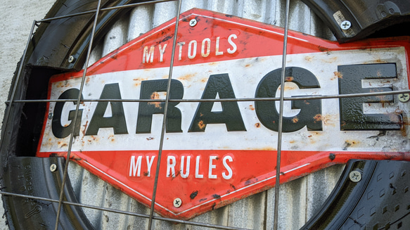 GARAGEサインボード "A"  ガレージ看板  BASE雑貨  アメリカンガレージ  #アメリカンヴィンテージ 9枚目の画像