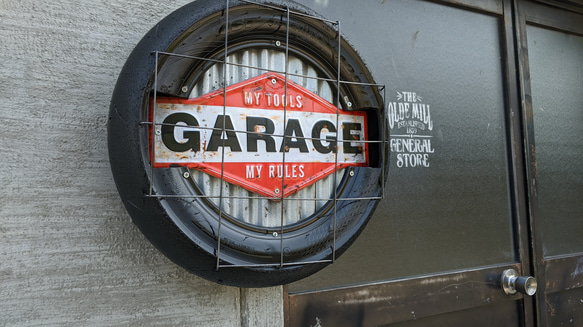 GARAGEサインボード "A"  ガレージ看板  BASE雑貨  アメリカンガレージ  #アメリカンヴィンテージ 4枚目の画像