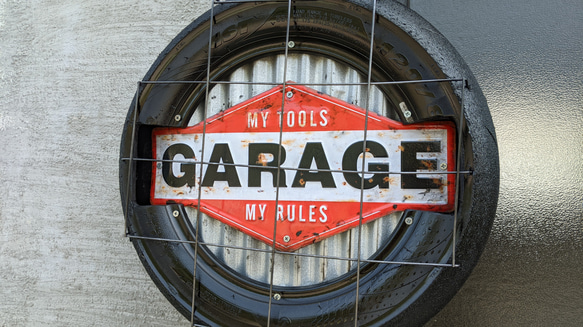 GARAGEサインボード "A"  ガレージ看板  BASE雑貨  アメリカンガレージ  #アメリカンヴィンテージ 5枚目の画像