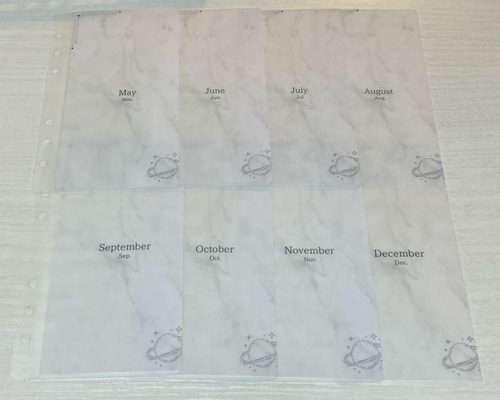 バインダー貯金 バインダー、リフィルまとめ売り バインダー貯金 リフィル 毎月 その他素材 美月 通販 19545761｜Creema