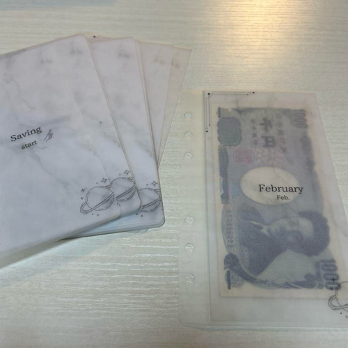 バインダー貯金 リフィル 毎月 その他素材 美月 通販 19545761｜Creema