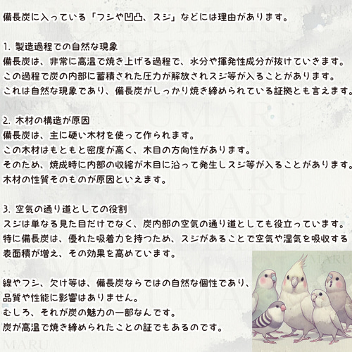 なめらか標準タイプ 太さ約2.5cm～約3cm 1本 備長炭止まり木