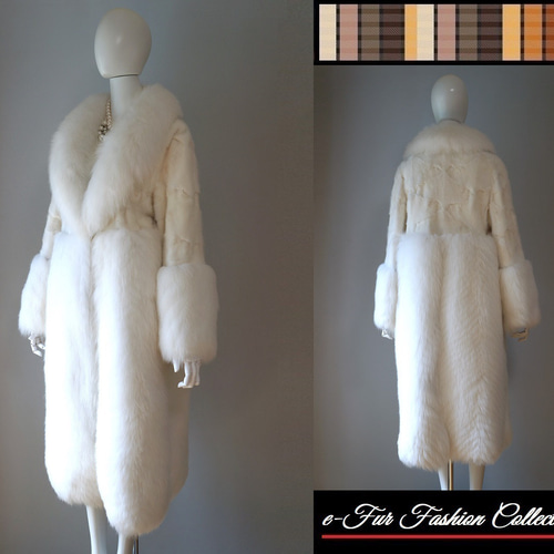 ドラマチックな表情☆ホワイトフォックスファー×ホワイトミンク