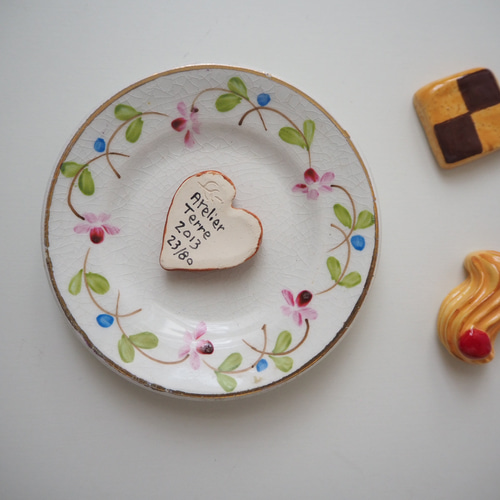 私の趣味　フェーブ　ヴィンテージ　フランス　陶器　ミニチュア　自転車　パレット 私の趣味 フェーブ ヴィンテージ フランス 陶器 ミニチュア 自転車