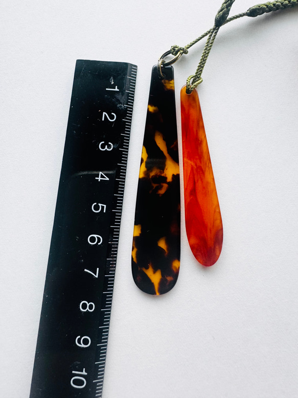 鬼灯レジンの帯飾り（透明と青紫） 6枚目の画像