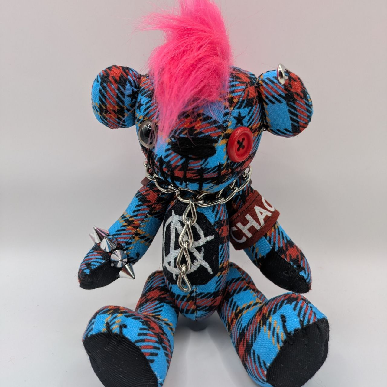 モヒカンデビルJrテディベア（１８ｃｍ）【moko* hand made bear】