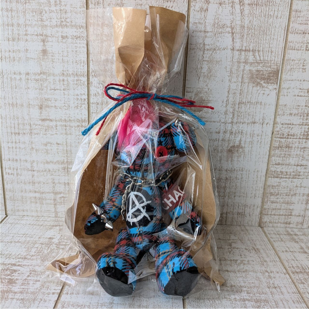 モヒカンデビルJrテディベア（１８ｃｍ）【moko* hand made bear】