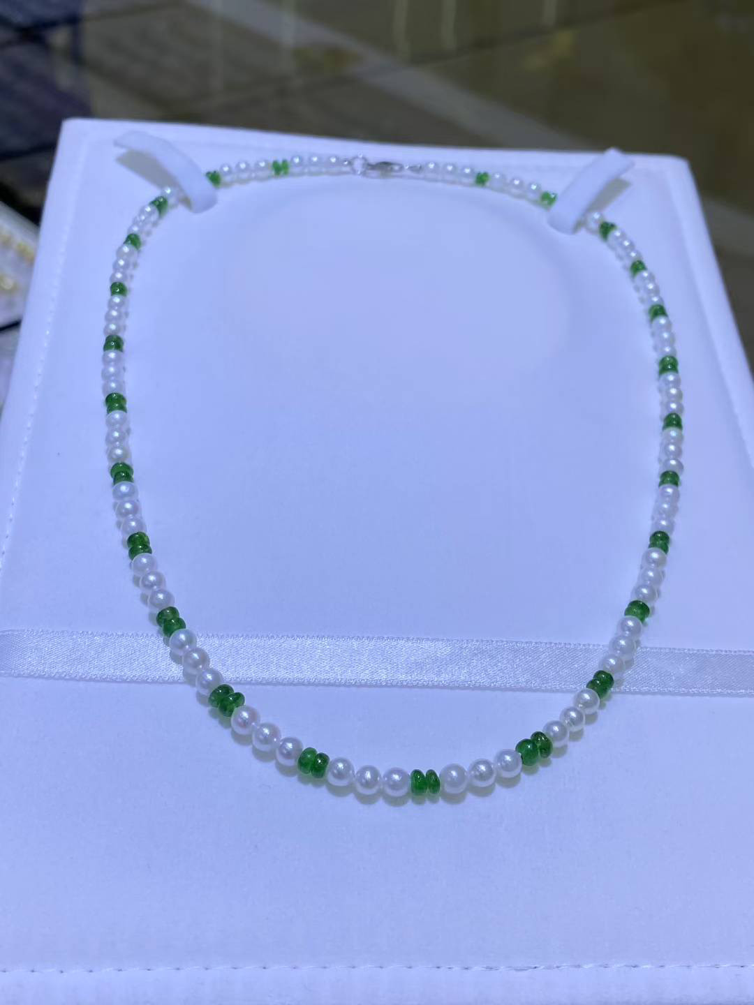 【高級】あこや真珠　一連ネックレスs925　3703 27,000円