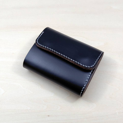 ミニウォレット 三つ折り コンパクト 財布 クロムエクセル/サドル