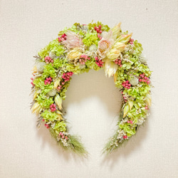 幸せを運ぶアナベル馬蹄リース　セルリア 幸せを運ぶアナベル馬蹄リース セルリア 幸せを運ぶアナベル馬蹄リース