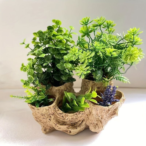 フラワーポット 切り株 木 多肉植物鉢 流木 植木ポット ヴィンテージ