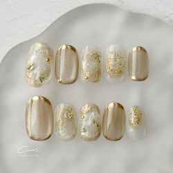 021】ネイルチップ マグネットネイル ニュアンスネイル