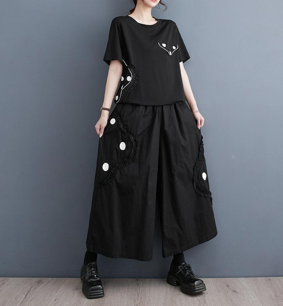 最新 パンツ セットアップ レディース 大きいサイズ トップス 秋 春夏 ワンピース