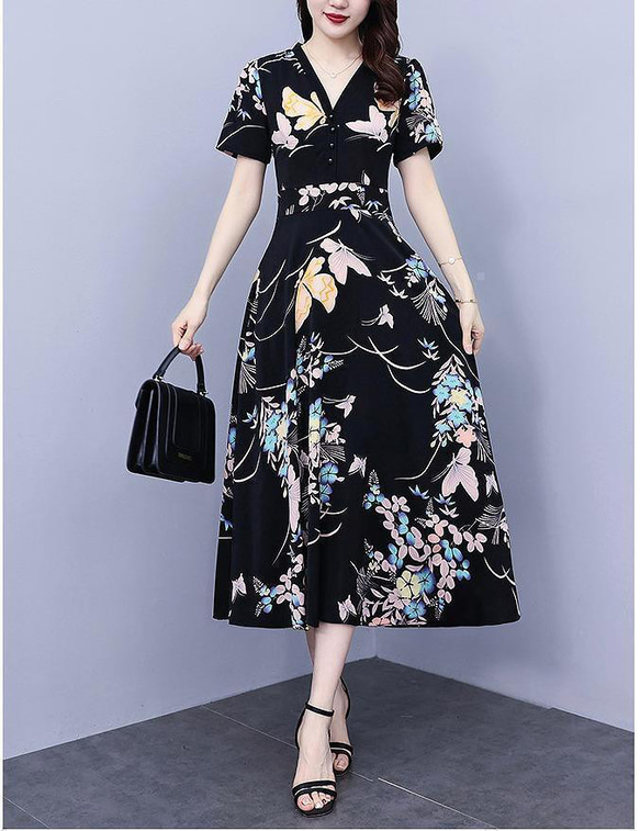 大きいサイズ】 レディース ロング ワンピース 春夏 秋 新品