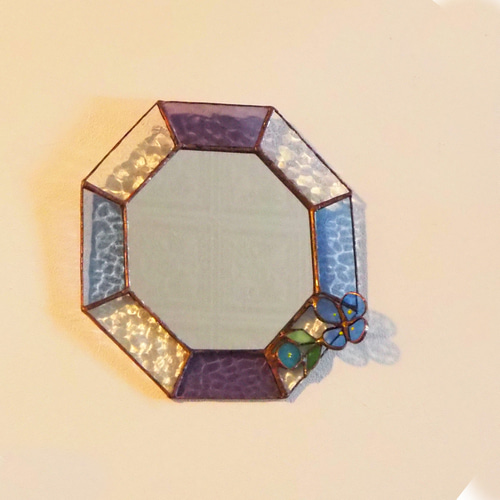 ステンドグラスミラー花飾り(463) ステンドグラスミラー花飾り(463)