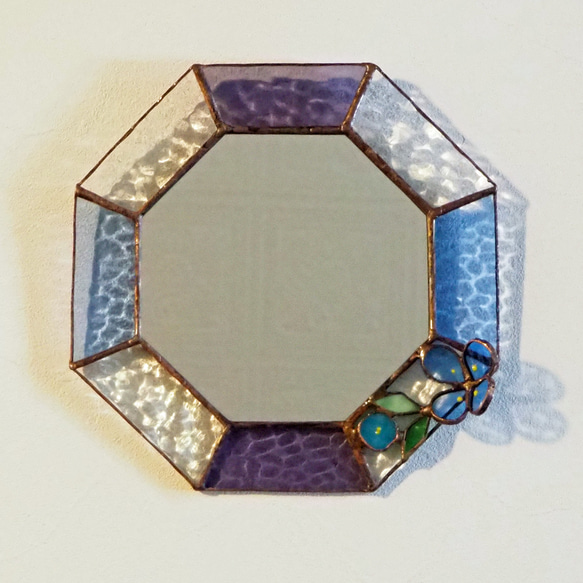 ステンドグラスの夏色お花のミラー ドレッサー・ミラー・鏡台 Unit