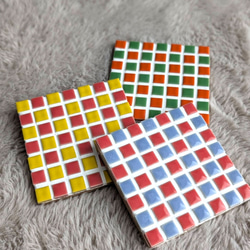 【名古屋モザイク】モザイクタイルのタイルコースター 2枚目の画像
