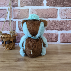 くまのぬいぐるみ　ふわふわアルパカ生地のぬくもり　爽やかチョコミントなテディベア　プレゼント　記念品にもおすすめ！！ 5枚目の画像