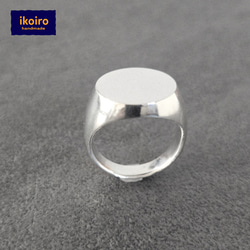 ■silver925 ハンドメイド　丸印台　印台リング サイズ1〜30号 3枚目の画像