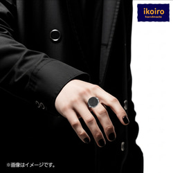 ■silver925 ハンドメイド　丸印台　印台リング サイズ1〜30号 5枚目の画像