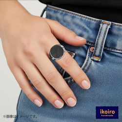 ■silver925 ハンドメイド　丸印台　印台リング サイズ1〜30号 4枚目の画像