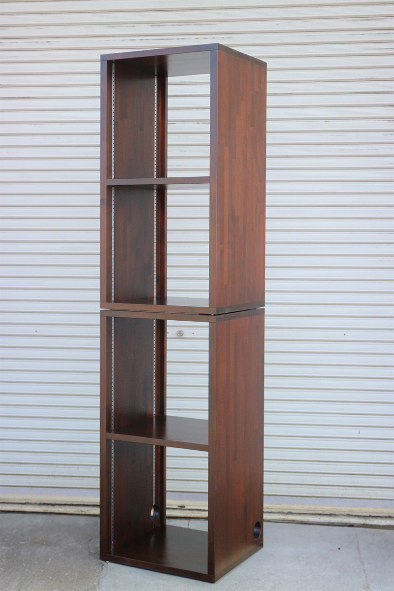 縦長2段重ねオーディオラック　収納棚　受注後生産