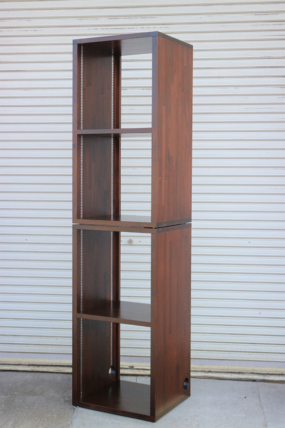 縦長2段重ねオーディオラック 収納棚 受注後生産 棚・シェルフ