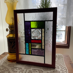 ステンドグラスパネル【紅葉】和モダン 紅葉のパネル」ステンドグラス・もみじ | iichi 日々の暮らしを