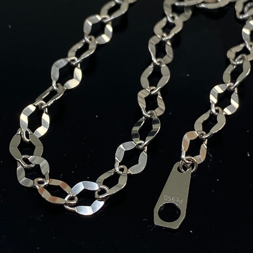 Pt950 プラチナ ブレスレット リップチェーン 17cm Pt950 プラチナ ブレスレット リップチェーン 17cm ブレスレット