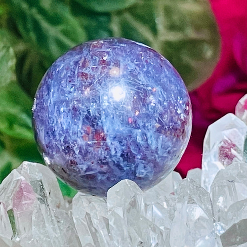 アイオライト サンストーン ブラッドショット スフィア タンブル 原石