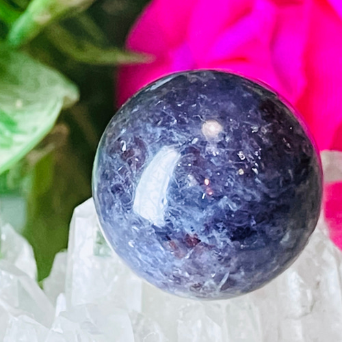 ニコラ様 アイオライトサンストーン♡トルマリン♡パイライト共生スフィア♡ アイオライト サンストーン ブラッドショット スフィア タンブル 原石