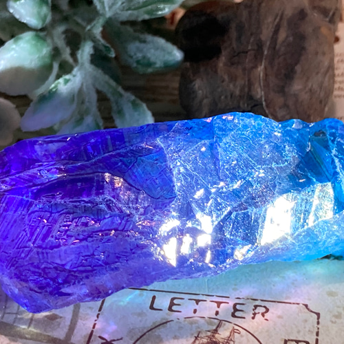 七色の夢໒꒱✨ オーラ 水晶 クリスタル ラフストーン 原石 天然石