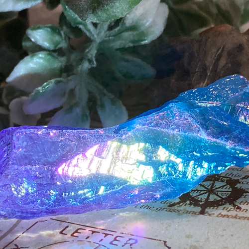 七色の夢໒꒱✨ オーラ 水晶 クリスタル ラフストーン 原石
