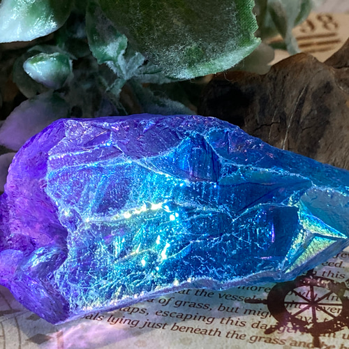 七色の夢໒꒱✨ オーラ 水晶 クリスタル ラフストーン 原石 天然石