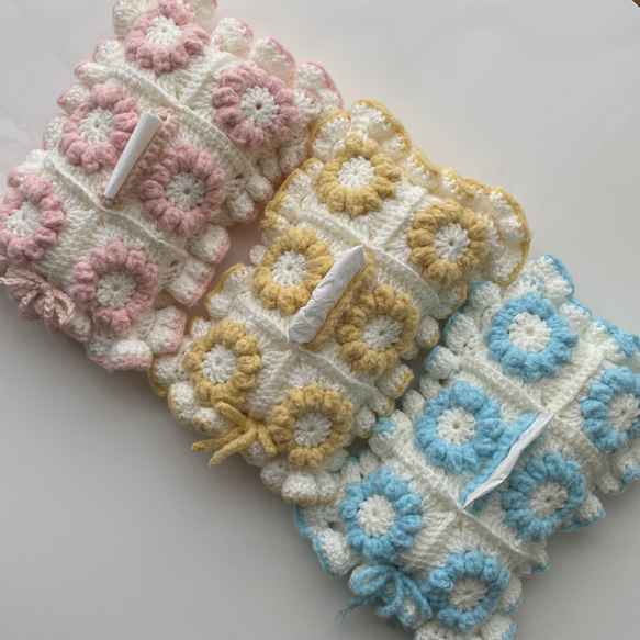 ハンドメイド☆ファッション小物♡ティッシュペーパーカバー♡ No.56 クラフトバンド ティッシュカバー ティッシュケース エコ