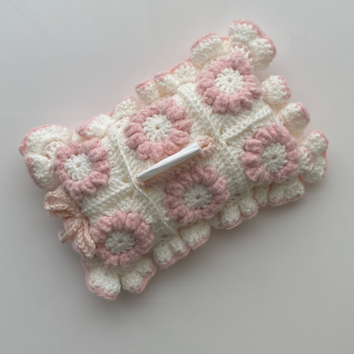 クーポン配布中 ティッシュカバー ハンドメイド 編み物 ティッシュ