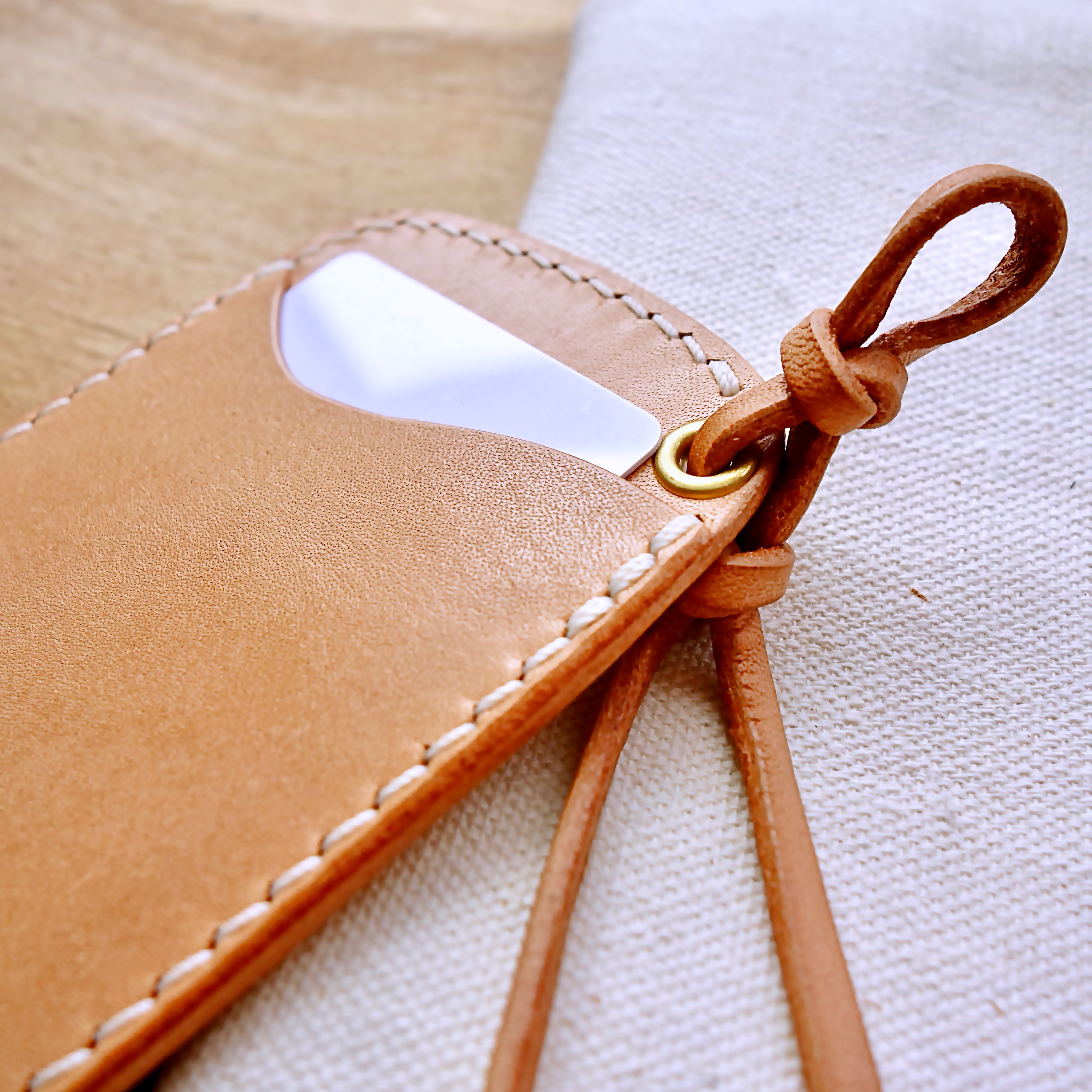 両面レザーパスケース カードケース 本革 ヌメ革 S-003