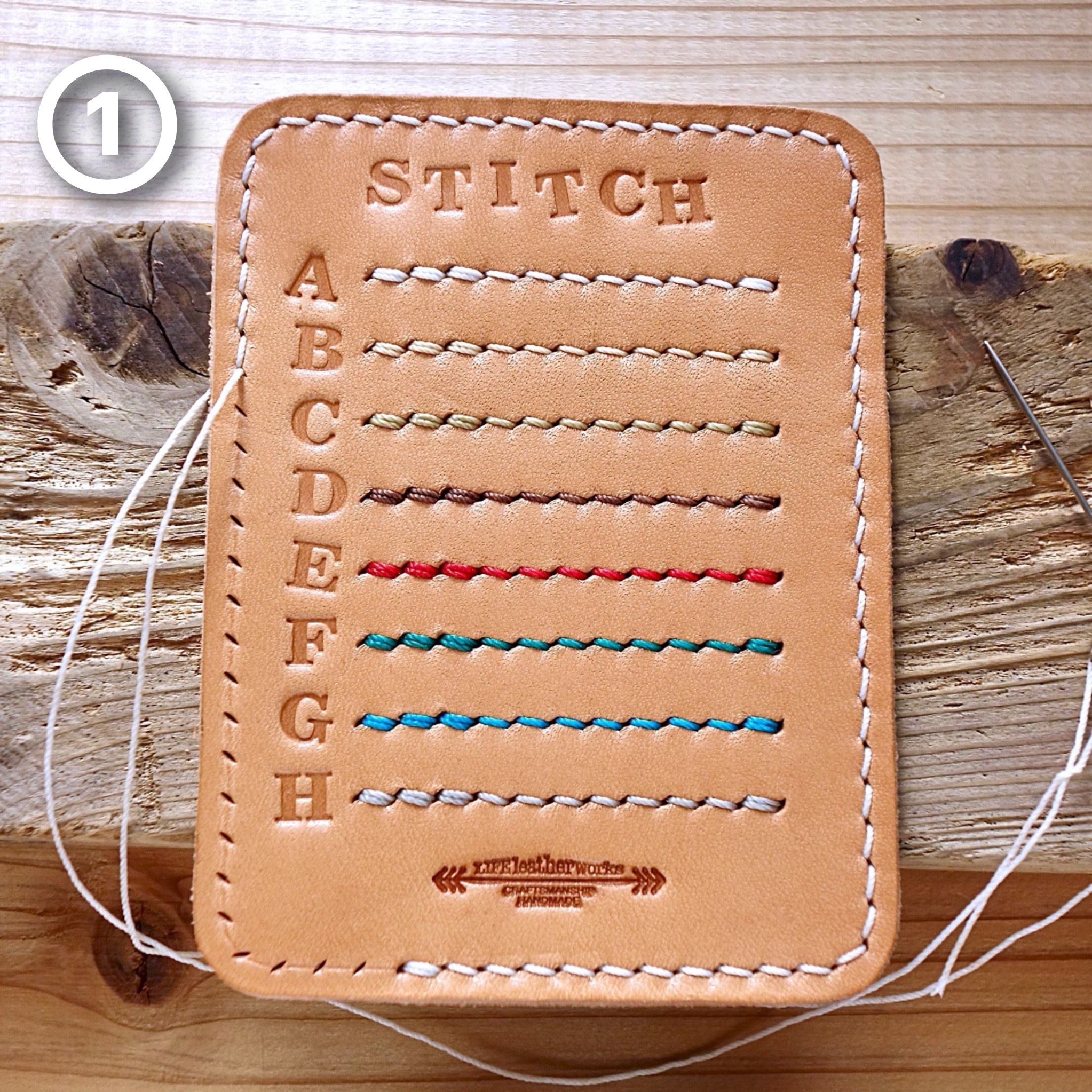 両面レザーパスケース カードケース 本革 ヌメ革 S-003