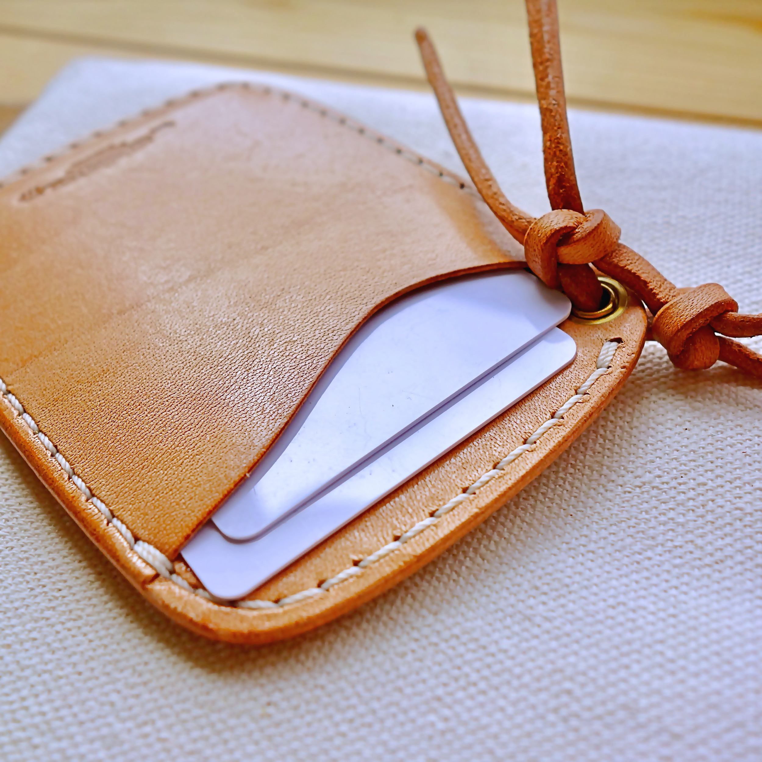 両面レザーパスケース カードケース 本革 ヌメ革 S-003