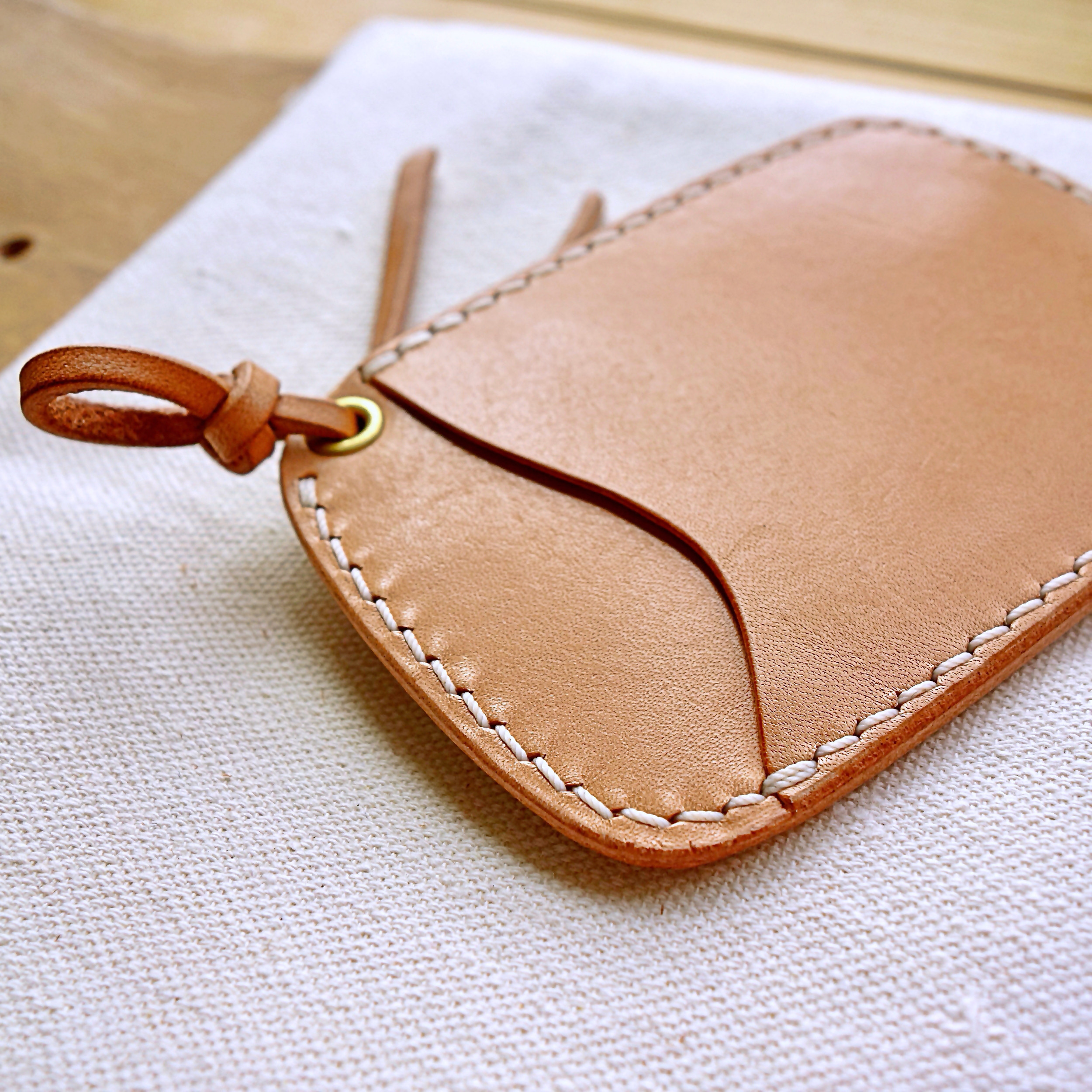 両面レザーパスケース カードケース 本革 ヌメ革 S-003