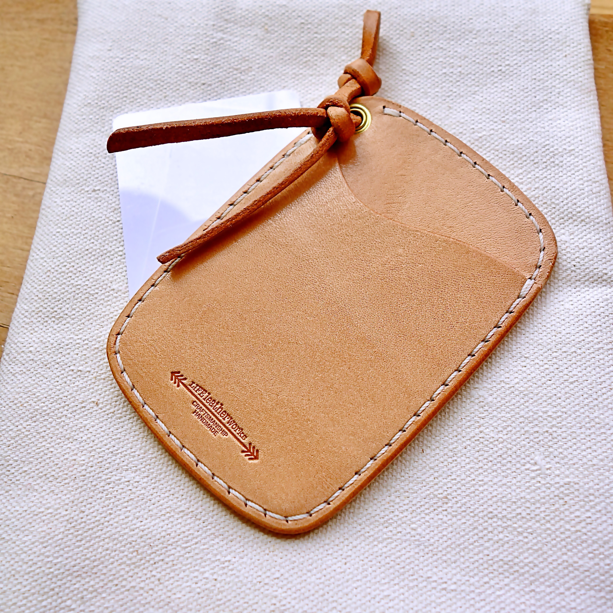 両面レザーパスケース カードケース 本革 ヌメ革 S-003