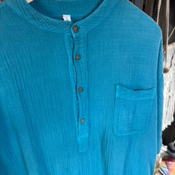 ダブルガーゼ トップス 半袖 無地 男女兼用 ユニセックス プルオーバー コットン 部屋着　メンズ レディース 11枚目の画像