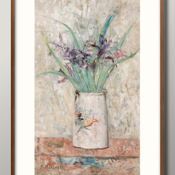 水彩画・原画「白いチューリップとガラスの花瓶」 絵画 tami suzukake
