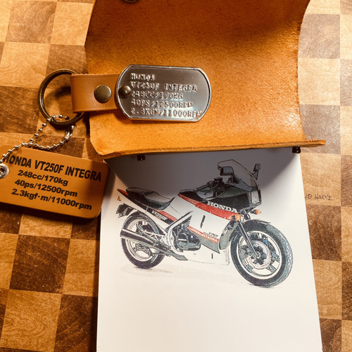 本革レザーキーケース VT250F インテグラ オリジナルレザーキーケース