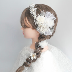 ハンドメイド☆繊細な細糸で編んだ華麗な巻き薔薇レース編みシュシュアンティークバラ ハンドメイド☆繊細な細糸で編んだ華麗な巻き薔薇レース編みシュシュ